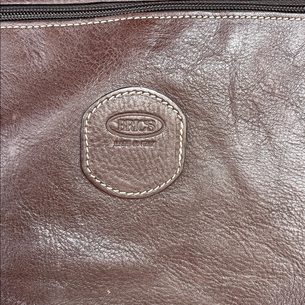BRIC’S Large Brown Leather Garment Travel Bag – Made in Italy - With Accessories